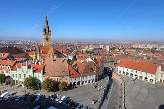 Sibiu aerial, Romania