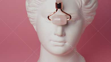 Face jade stone rollers and gua sha massage for trendy Venus plaster head