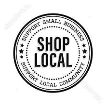 Shop Local Small Business Logo Icon - Shop Small - Buy Local - Support Community