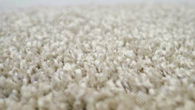 close-up of white carpet camera movement