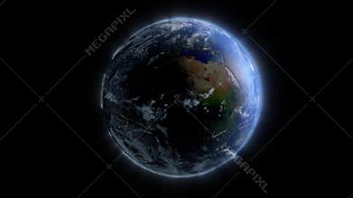Planet Earth rotating, Alpha Channel