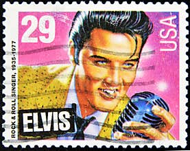 Stamp with Elvis Presley