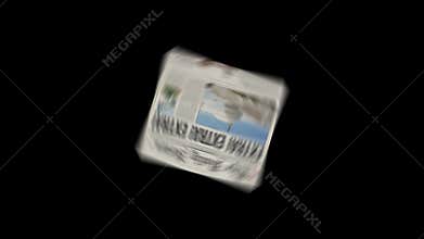 Spinning news paper
