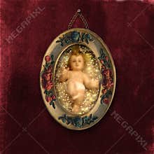 Antique Christmas Cards Baby Jesus