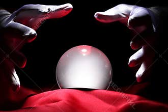 Glowing crystal ball