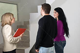 Real estate conversation with couple