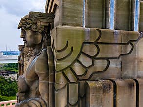 Side view of two Guardians of Transportation with the wings that inspired the new team logo