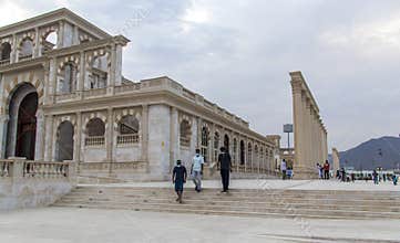 Sharjah, UAE - 07.20.2021 - Visitors at Sharjah amphitheatre, Khor Fakkan area. Sightseeing