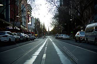 Melbourne in Lockdown July 2021 - empty city CBD streets