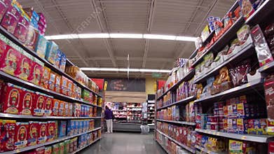 Walmart Neighborhood Market interior cereal aisle
