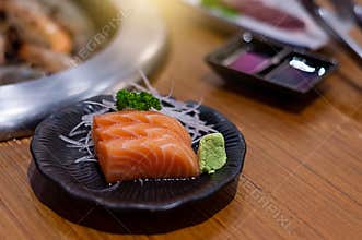 Sashimi salmon food japan