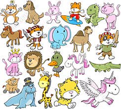 Cute Animal Vector Set