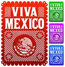 Viva Mexico - mexican holiday vector decoration