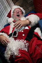 Santa Claus is Yawning