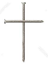 Cross made of nails