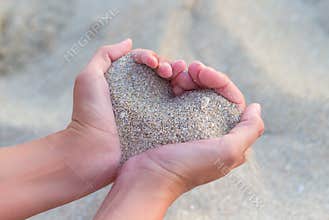 Heart made of sand
