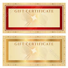 Gift certificate (voucher) template with borders