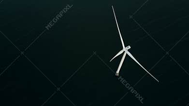 View of an offshore windpark