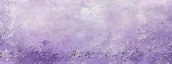 Retro musical notes border with frost and vintage effect