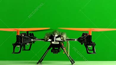 Green screen drone takeoff