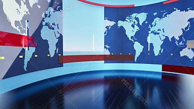 World Map background. news Studio Background for news report and breaking news