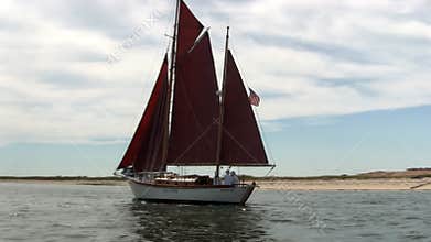 Sailboat leaves channel; 2