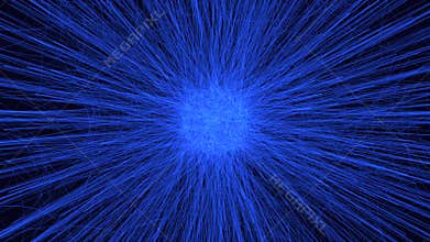 Blue circular pattern with radiating clockwise lines