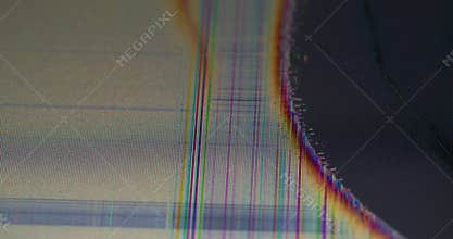 Broken television display defect overlay glitch