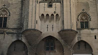 Close up on Palais des Papes in Avignon, France