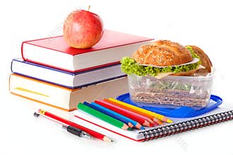 Fresh healthy meal at school