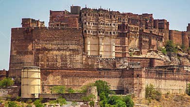 Mehrangarh Fort in Jodhpur, India. The Mehrangarh Fort in Jodhpur, Rajasthan, is one of the largest forts in India