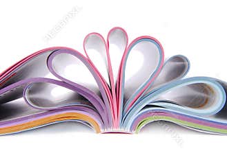 Magazine catalog folded