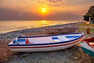 Aegean Sea at dawn. Greece