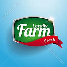Farm food label, badge or seal