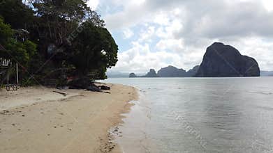 Philippine Paradise: Aerial Drone Views of Stunning Sunsets, Sunrises, and Tropical Beaches with Palm Trees