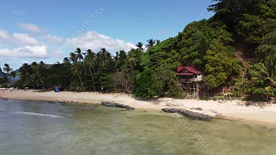 Philippine Paradise: Aerial Drone Views of Stunning Sunsets, Sunrises, and Tropical Beaches with Palm Trees