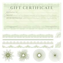 Gift certificate (voucher) template with borders