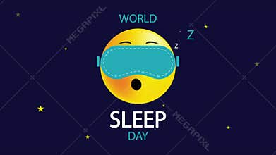 sleep day smiley in sleep mask