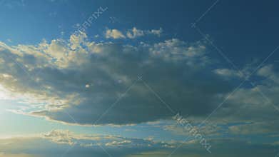 Beautiful Sky Background. Blue Sky With Clouds As Blue Backdrop In Air. Blue Sky With White Clouds.
