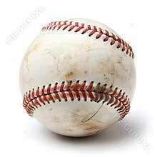 Old Baseball With Red Stitch