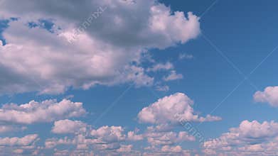 Purple Afternoon Sky And Clouds. Background Of Blue Sky With Pale Pink Clouds At Day.