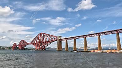 The View From South Queensferry in the East of Scotland Towards the Forth Bridge