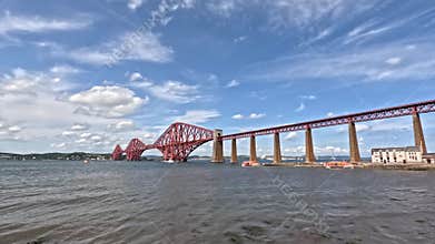 The View From South Queensferry in the East of Scotland Towards the Forth Bridge