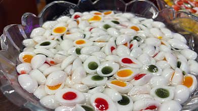 jelly candies added to Bubble Tea and other drinks in Vietnam in Ho Chi Minh City Asian iced drinks