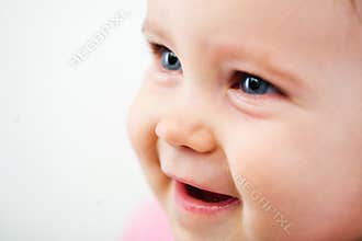 Baby face closeup