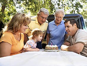 Childs birthday celebration.