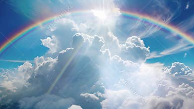 A rare marvel of nature two rainbows painted on a canvas of clouds