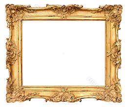 Old golden frame. vintage background