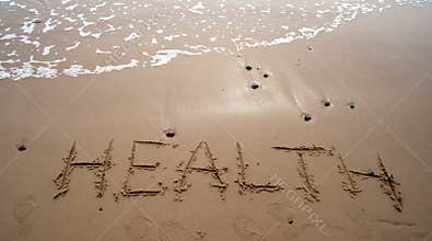 Sand writing - HEALTH