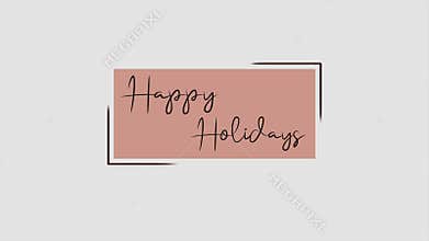 Cheerful and festive pink background with cursive Happy Holidays text